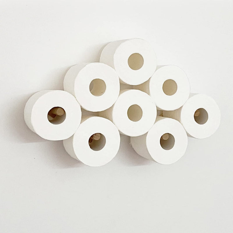Cloud Paper Holder, Space-Saving Cute Decor 4-13 Rolls Toilet Paper Hold Wood Artistic Decoration for Toilet Kitchen Bathroom bar Restaurant Indoor Decor (Larger Rolls) Larger Rolls