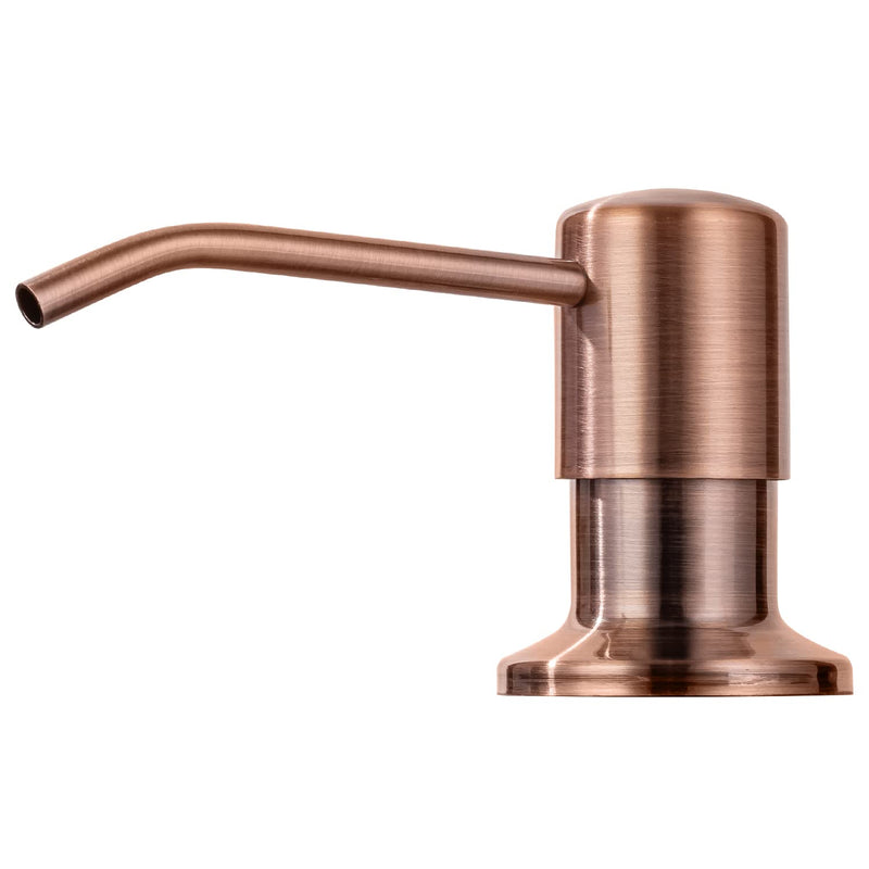 Soap Dispenser for Kitchen Sink, Built in, Stainless Steel (Copper), Pump Set Dish or Lotion, Refill from The Top,Kitchen CounterTop 17 OZ,Built-in Copper Bronze