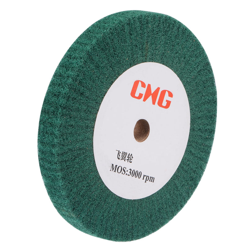 sourcing map Nylon Fiber Polishing Disc, Outer Bore 200mm, Inner Bore 20mm, Thickness 25mm, Sanding Accessories Polishing Accessories for Metal, Plastic, Painted Surfaces, Green 200mm x 25mm