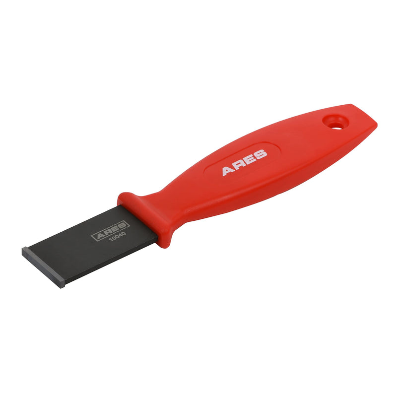 ARES 10040 – Tungsten Carbide Scraper – 1-1/4-Inch-Wide Blade – Tungsten Carbide Blade Tip with Abrasive Finish – Removes Residue from Steel, Aluminum, and More 1-1/4-Inch Scraper