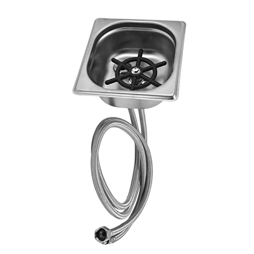 Mumusuki Automatic Glass Cup Washer for Kitchen Sink Accessories, Stainless Steel Glass Rinser Coffee Milk Tea Cup Cleaner for Home Kitchen Hotel Bar Restaurant