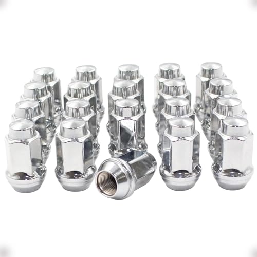 Wheel Accessories Parts Set of 20 1/2-20 Lug Nuts OEM Style Replacement for 6L2Z-1012-BA 611-094 Wheel Lug Nut (Chrome) Chrome