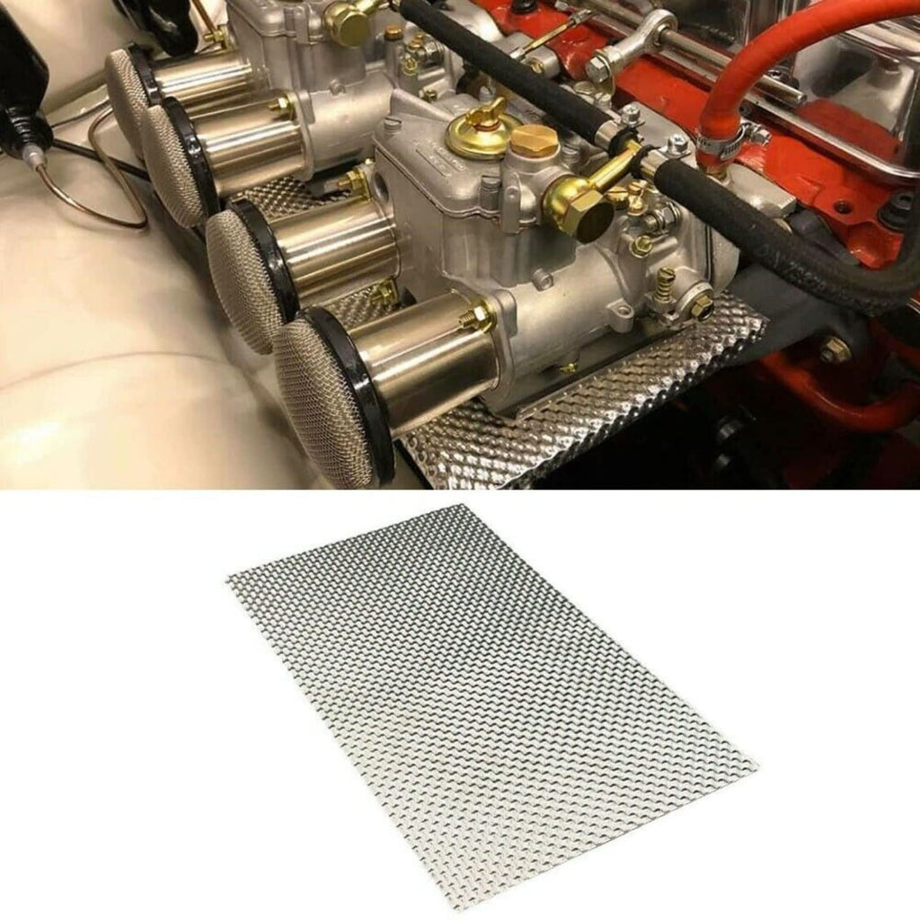 Embossed Aluminum Heat Shield 12'' x 20'' High Temperature Thermal Barrier Exhaust Electrical For Cars/Turbo Manifold 12 inch W x 20 inch L