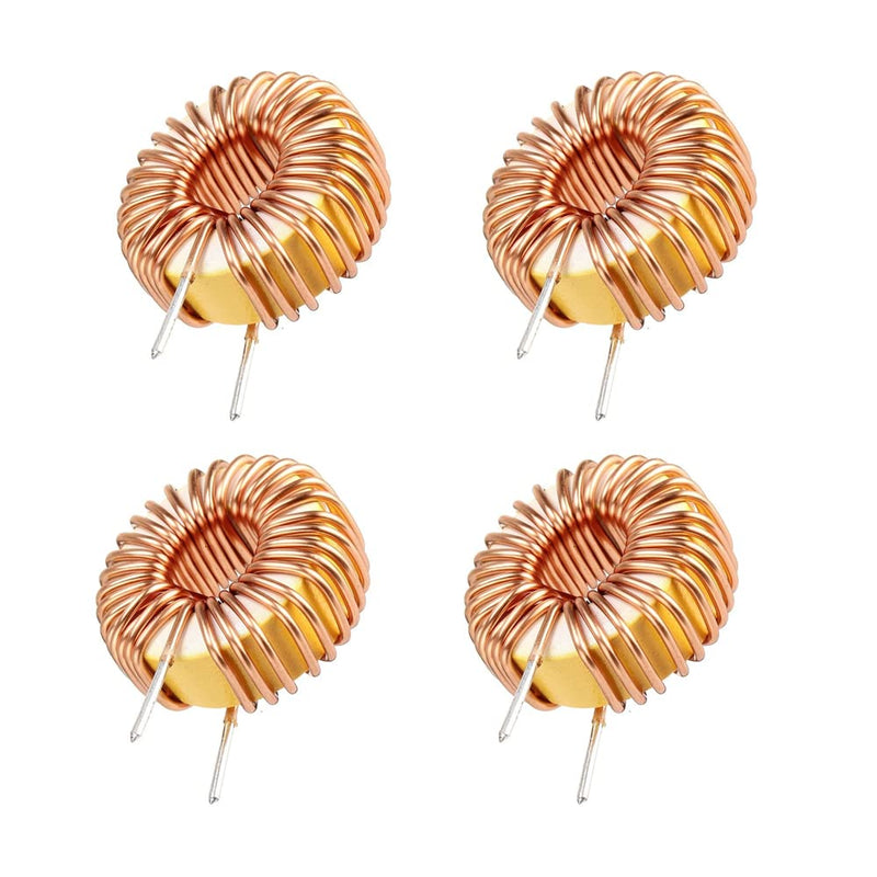 DollaTek 4 x Vertical Toroid Magnetic Inductors Monolayer Wire Wind Wound 22uH 15A Inductance Coil