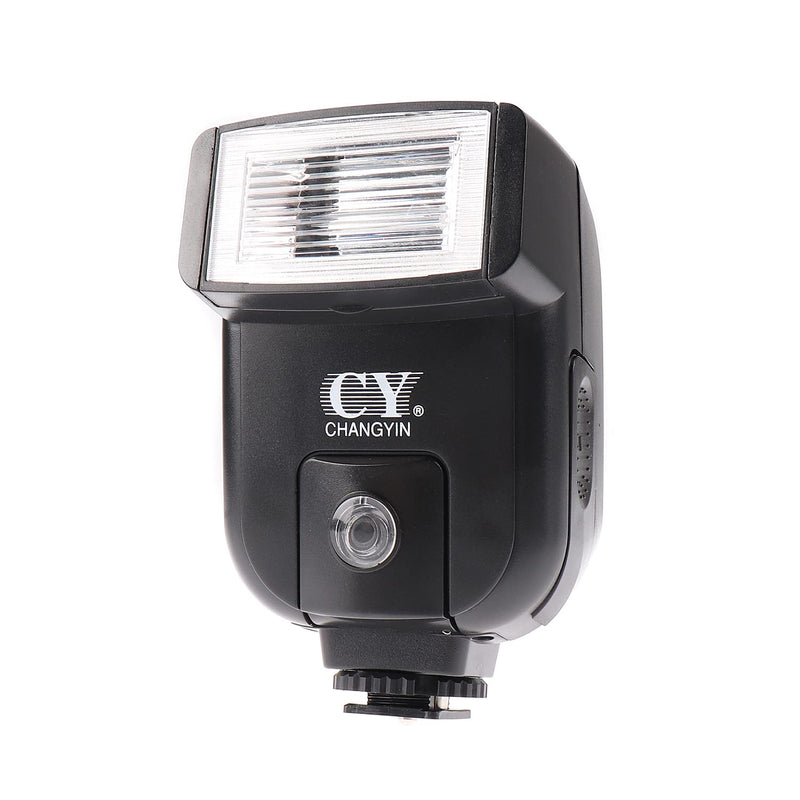 Hersmay CY-20 Universal Camera Speedlight Flash Hot Shoe Mount On-Camera Electronic Speedlight with Sync Port for Nikon/Canon/Panasonic/Olympus/Pentax Alpha Digital DSLR Camera Flash Light