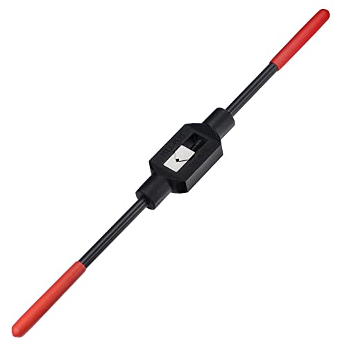 uxcell Adjustable Tap Wrench Handle for 1/2"-1-5/16" (UNC/UNF) / Metric M13-M33 Taps, Thread Tap Holder Reamer Hand Tapping Tool for Machinist Repair with Plastic Dipped Handle 1/2"-1-5/16"