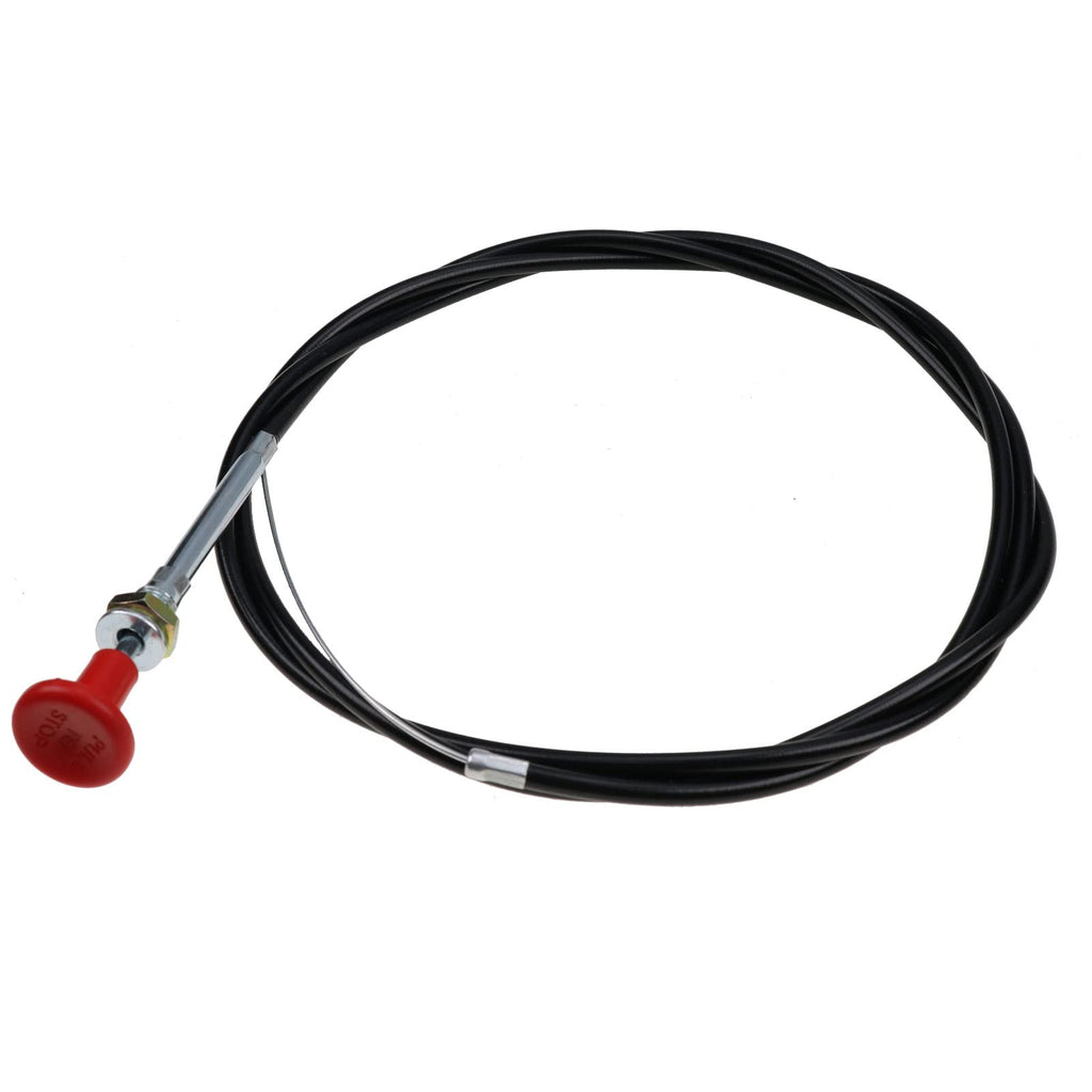 DVPARTS Universal Stop Cable w/Red Knob Shut Off Cable CC66 Compatible with Massey Ferguson 165 175 235 245 255 265 275 285 1080 1085 1100 72" Long