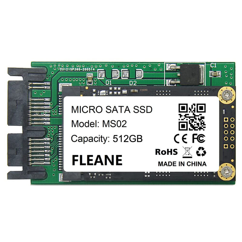 512GB MS02 MicroSata uSATA 1.8inch SSD Compatible with DELL XT1 XT2 IBM X300 X301 T400S T410S Replace MK1229GSG MK1629GSG MK2529GSG 1.8" HDD (512GB) 512GB