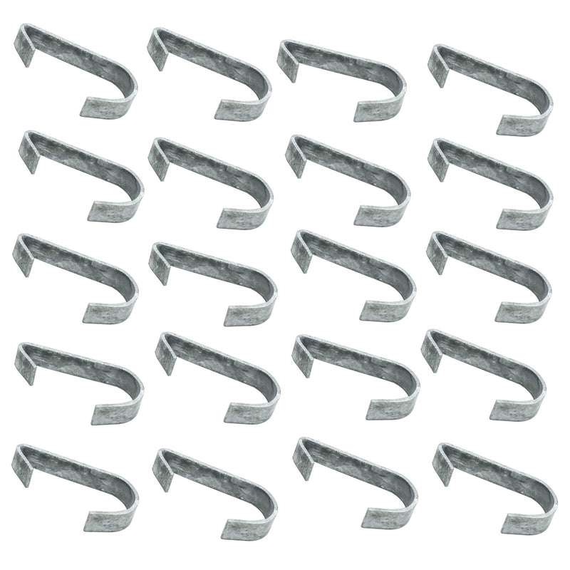 1-3/8”Chain Link Fence Gate Clips, Kennel Panel Clip Bands, Chain Link Fence Latch Hardware, Chain Link Fence DIY Gate Clips, Galvanized Steel (20 Pack) 20