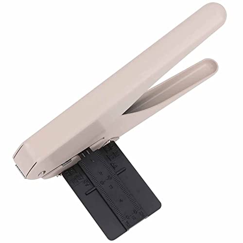 Hole Puncher, Handheld Single Hole Punch with mushroom hole and positioning ruler, Compact Office Supply Page Punching Machine with 6 Sheet Capacity for Home School Business Use pink