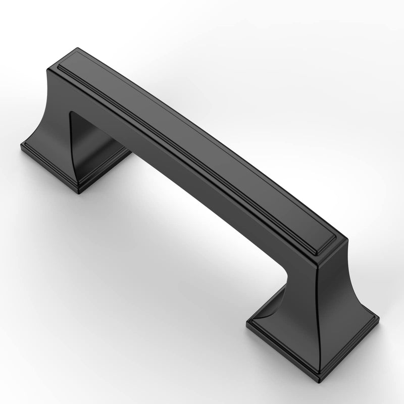 Asidrama 10 Pack 3 Inch(76mm) Matte Black Kitchen Cabinet Handles, Cabinet Pulls Kitchen Cabinet Hardware Cupboard Handles Drawer Handles Dresser Pulls 3"/76MM Hole Center