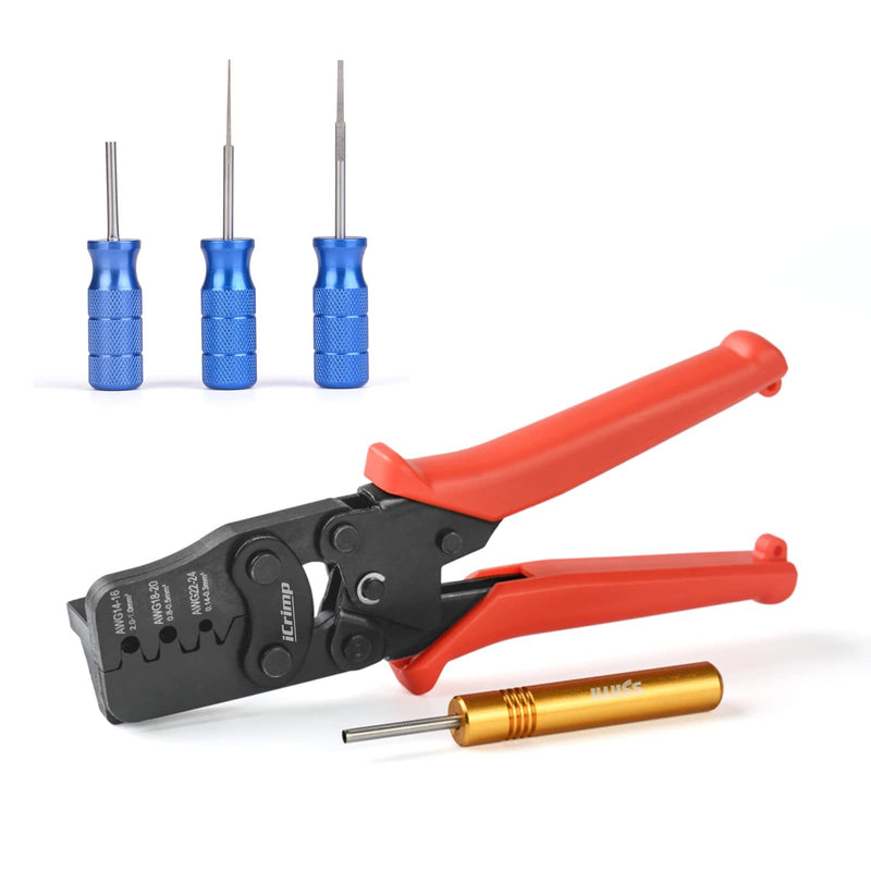 iCrimp Removal Tools for Weather Pack & Metri-Pack Connectors and Weather Pack Crimp Tool for AWG24-14