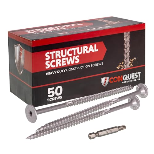 Conquest Structural Wood Screws 0.275" x 6" 50 0.275" x 6"