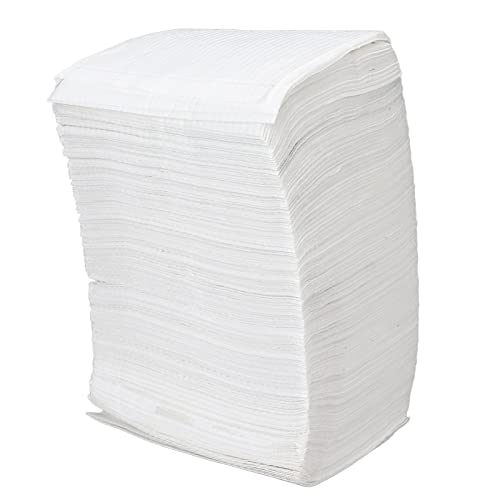 Agatige Pack of 125 Disposable Dental Bibs, Waterproof Tattoo Bibs Sheet Medical Tray Cover and Nail Table Cover, 34.5 x 45 cm (White)
