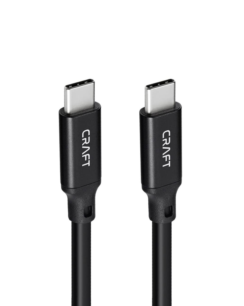 CRAFT USB-C to USB-C 3.2 Gen2x2 Power and Data Cable. 100W Fast Charging, 20Gbps Data Transfer. 0.5ft (18cm) 0.5ft (18cm)