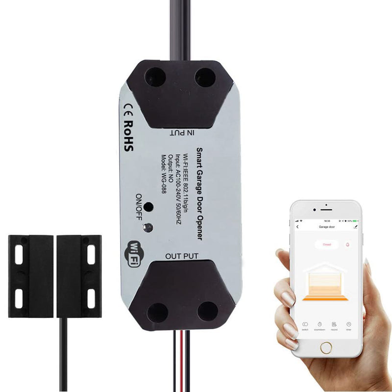 EVERSECU Tuya Smart WiFi Switch Garage Door Opener Controller Compatible with Alexa Echo Google Home SmartLife/Tuya APP Control No Hub Required