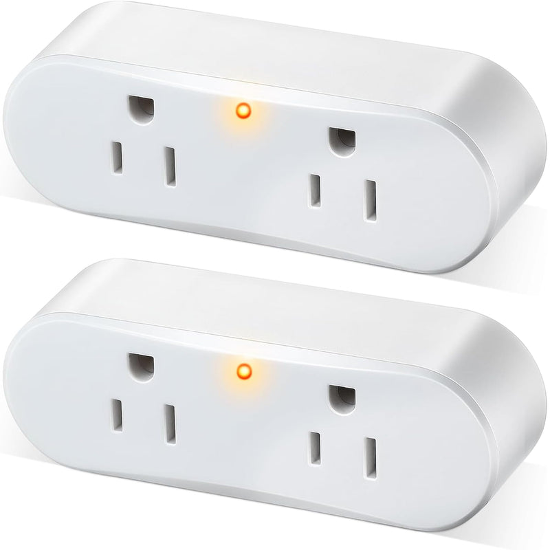 Feekoon 2 Pcs Thermostatically Controlled Outlet, Plug-in Thermal Cube, Auto On Below 32°F & Off Above 50°F, Temperature Controller for Coop Heater, Bird Bath Deicer, Heating Cable & Pipe