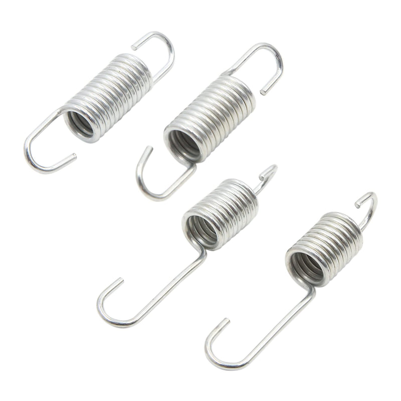 uxcell 4pcs 6cm 8cm Length Silver Tone Metal Motorcycle Brake Pedal Return Spring for CG125