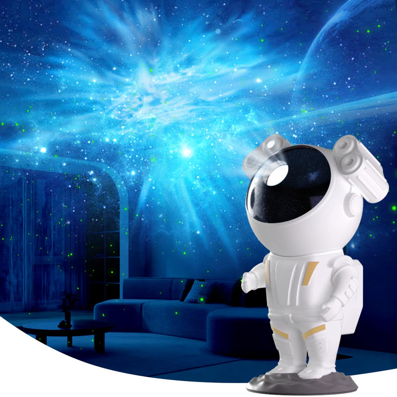Galaxy Projector, Tiktok Astronaut Nebula Night Lights, Remote Control Timing and 360°Rotation Magnetic Head,Star Lights for Bedroom,Gaming Room Decor Silver