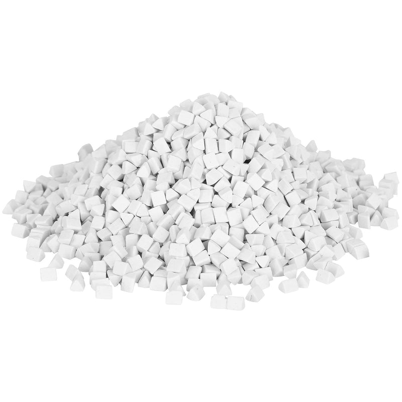 GLOGLOW Ceramic Triangle Pellets for Vibration Polishing Grinder 0.2 Inch Ceramic Filling Media