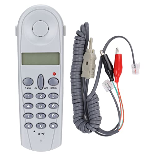 Telephone Phone Line Cable Tester,Butt Test Tester Tool Cable Set with Connectors and Joiner,/DTMF Automatic Identification,Call/Caller ID/Line Detection