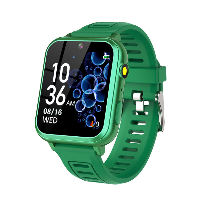 Kids Game Smart Watch Boys with 24 Puzzle Games Camera Video Player Pedometer Alarm Clock Calculator Flashlight 12/24 hr HD Touch Screen Kids Watches Toys for 7 8 9 10 11 12 Year Old Boys Green
