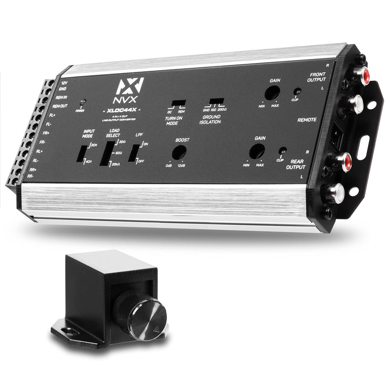 NVX XLOC44X 4 inputs / 4 outputs High Voltage Active Line Output Converter with Impedance Matching and Remote Level Control 4 Input | 4 Output