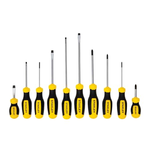 STANLEY Screwdriver Set, 10 Piece, Cross-Tip & Slotted (STHT60799)