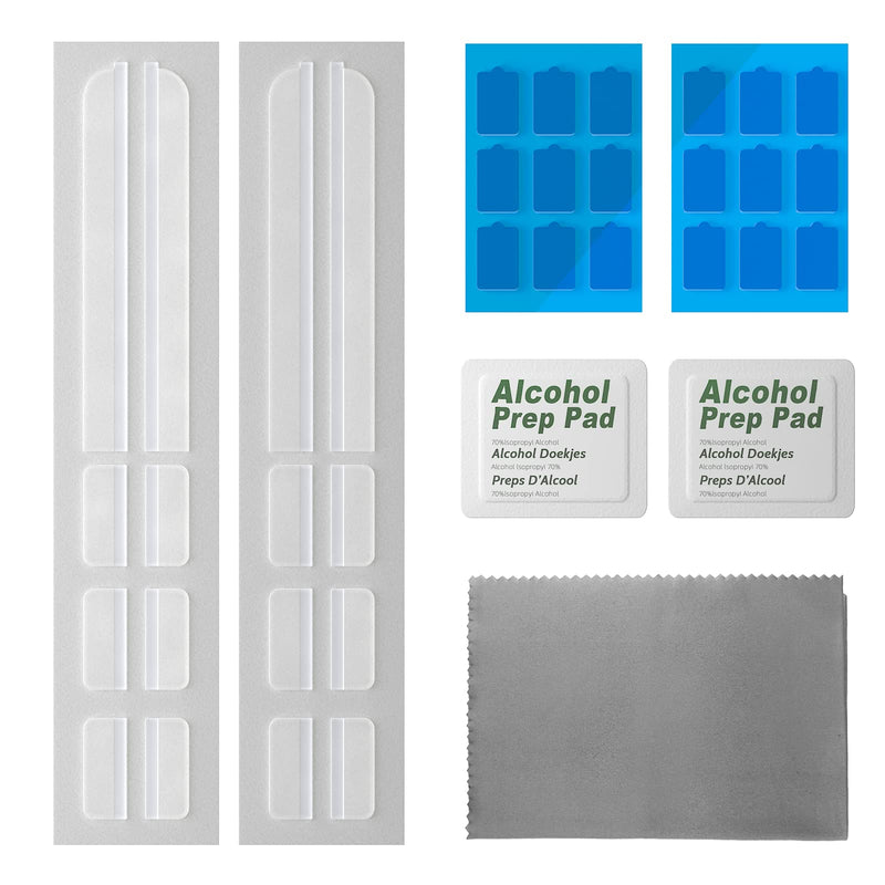 Privacy Screen Adhesive Strips and Slide Mount Tabs for Laptop Computer Monitor, Privacy Screen Slide Mount Tabs *2, Privacy Screen Adhesive Strips *2, 1pcs Microfiber Cloth, 2pcs Screen Cleaning Kit Replacements Kits