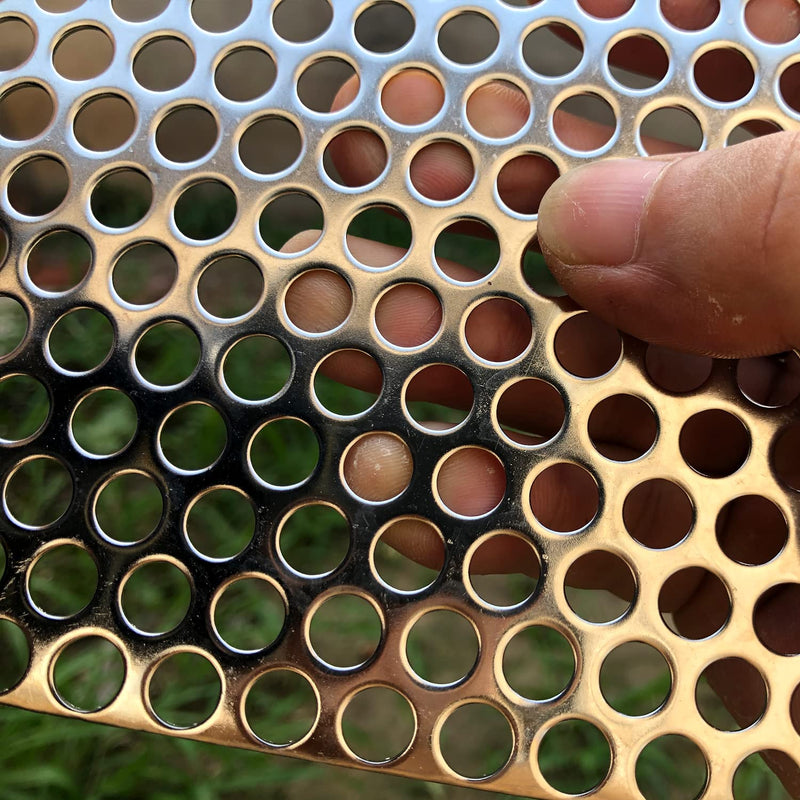 19 Gauge Perforated Metal Sheets Expanded Metal Mesh Aperture 0.32in 8mm (Approximately 1/3") 23.6"x11.8" Perforated Stainless Steel Sheet Stainless Steel Mesh Screen Panel 23.6"x11.8"