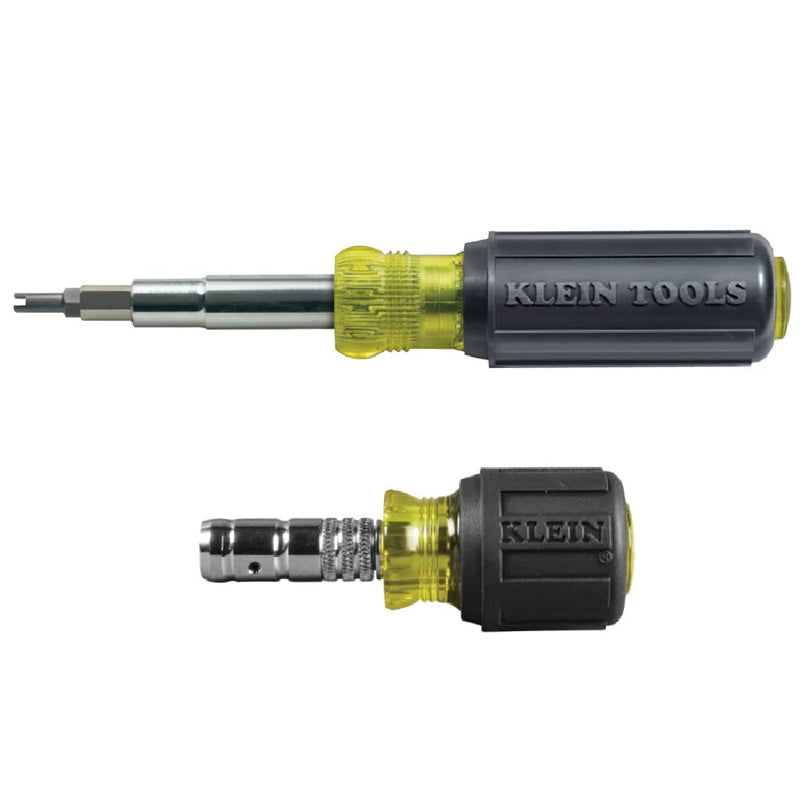 Klein Tools 80065 Schrader Driver Kit with Multi-Bit 11-in-1 Screwdriver / Nut Driver and 2-in-1 Nutdriver, Hex Head Slide Drive, 2-Piece