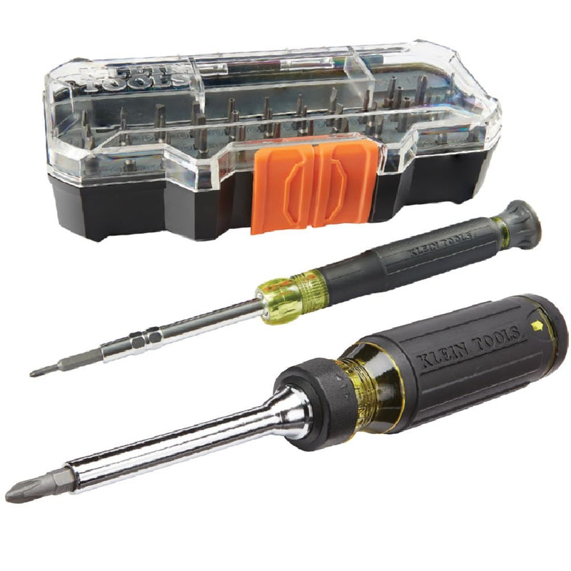 Klein Tools 80066 Precision Driver Kit with Multi-Bit Screwdriver and All-in-One Repair Tool Kit with 39 Bits for Apple Products, 2-Piece Screwdriver Set and 15-in-1 Screwdriver