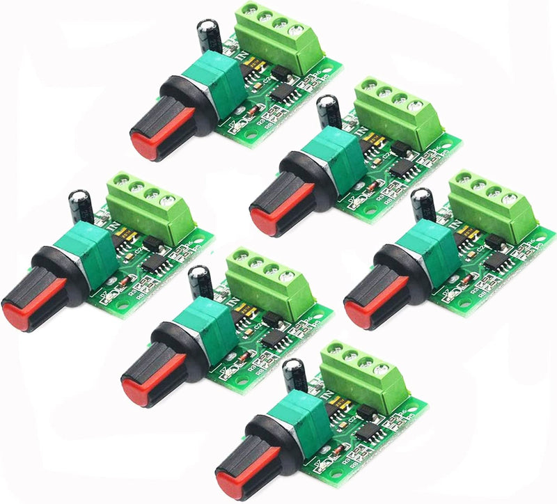RUNCCI-YUN 6pcs 1.8V 3V 5V 6V 7.2V 12V 2A PWM Motor Speed Controller, DC Speed Controller 12V, Motor Speed Switch Controller LED Volt Regulator Speed Controller