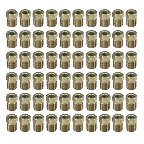 X AUTOHAUX 150pcs 3/8"-24 Threads Brake Line Nut Fittings for 3/16"