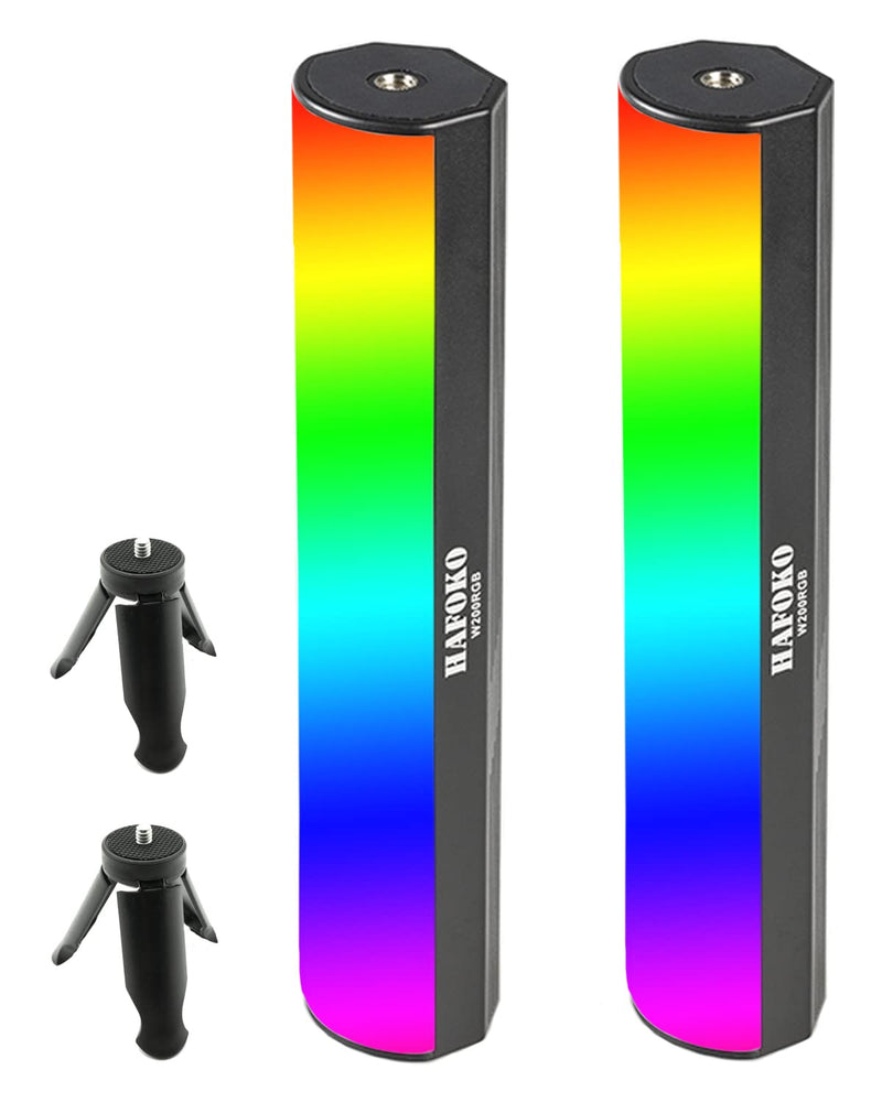 2PACK W200 Handheld RGB Light Wand Video LED Lighting Handheld Light Photography Light Vlog w Magnetic CRI95+ 2500K-9000K Built-in Battery 3000mAh Compatible with Vlogging YouTube Living 2PACK
