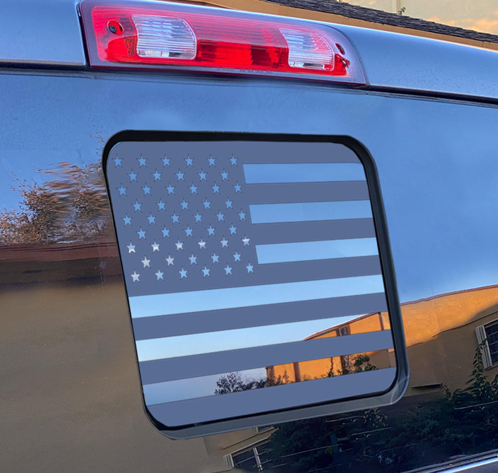 for Ford F150 F250 F350 2015-2023, Rear Middle Window American Flag Decals, Matte Black USA Flag Decal for Truck Back Window, for Ford Raptor 2015-2023 Accessories