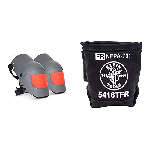 Sellstrom Ultra Flex III KneePro Knee Pads and Klein Tools 5416TFR Flame Resistant Canvas Tool Bag Knee Pro Pads - Pair + Tool Bag