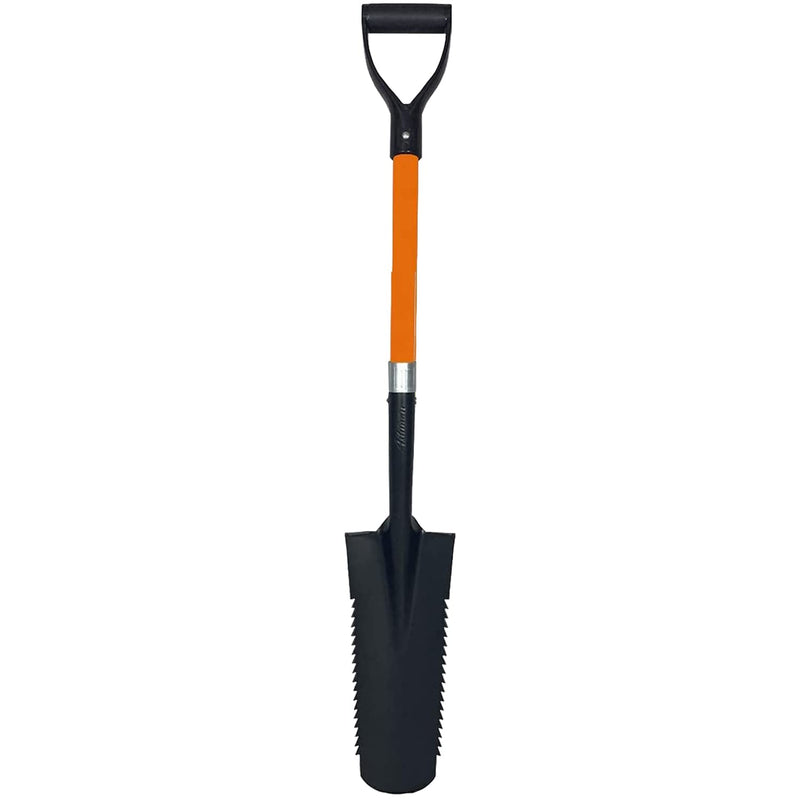 Ashman Short Handle Drain Spade Teeth Shovel (1 Pack), Sharp Shooter Shovel, Trenching Spade, Drainage Spade - Perfect Razor Blade Trenching Shovel D-Grip for Digging and Trenching and Transplanting. Small Drain Spade Teeth 1 Pack