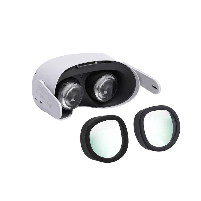 Merryhome(1 Pack) VR Lens Protector, Blue Light Glasses, for Quest 3S/ Quest 2 Accessory, Not for Quest 3, Lens Replacement, Anti-Glare, Dust, Easy to Install-Black Black