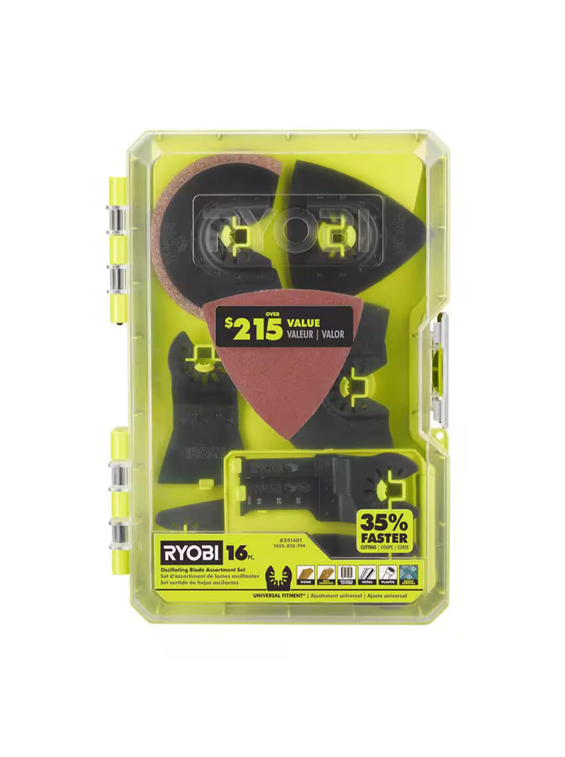 RYOBI Oscillating Multi-Tool Accessory Kit (16-Piece)