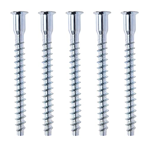 100PCS M7x70mm Hex Socket Countersunk Head Self Tapping Connecting Screws Allen Flat Head Furniture Confirmat Screws Carbon Steel Zinc Plated