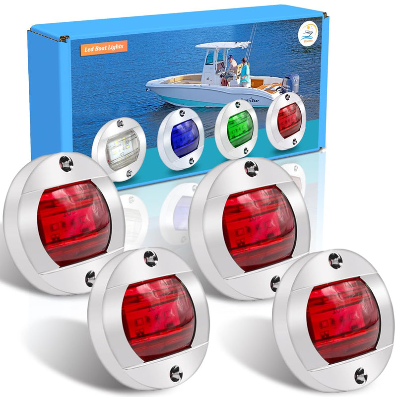 Boaton LED Night Fishing Lights, Courtesy, Deck, Navigation Lights For Boats, Red Red Interior Lights