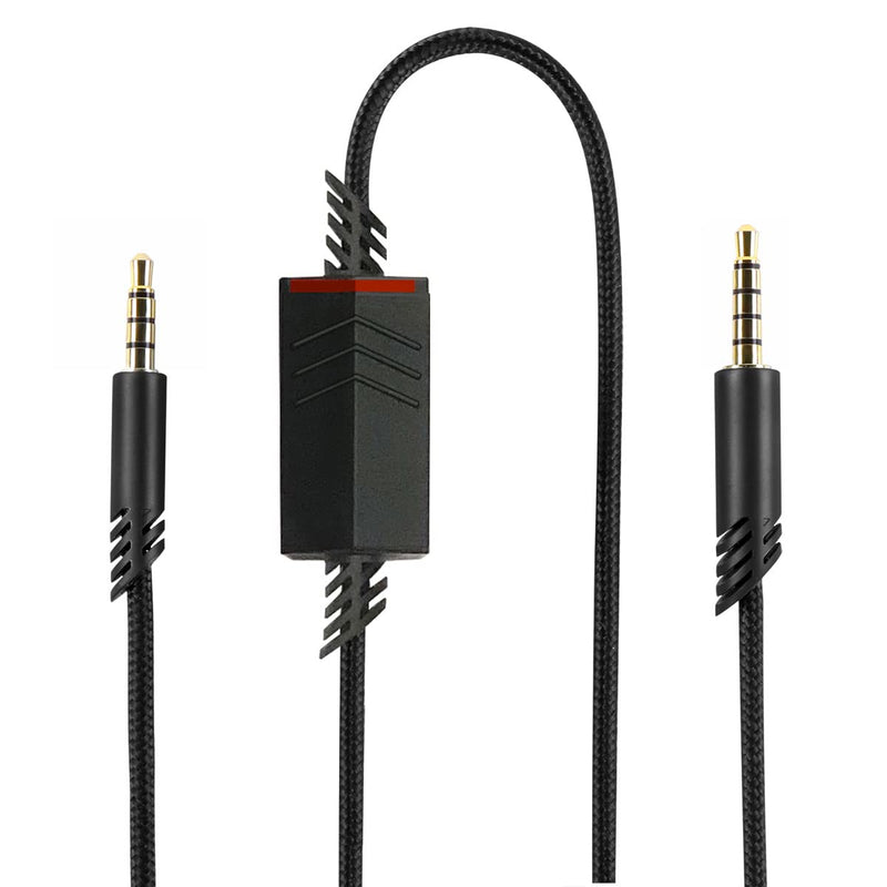 Replacement A40 Cord Compatible with Astro A40 Headset, A40 Inline Mute Audio Cable for Astro A10/A40/A40TR Gaming Headset,Compatible with PS5/PS4 Controller(6.5 Feet, Black) 2M (6.56FT) Inline Mute Cable