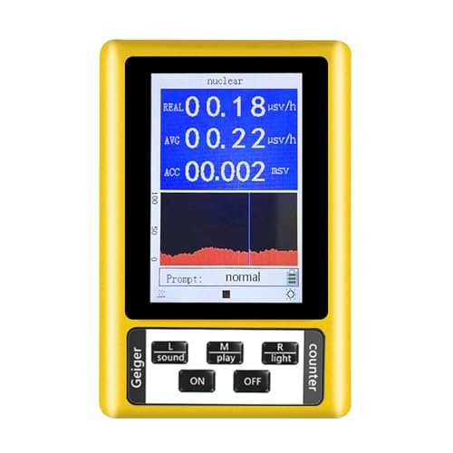 Geiger Counter, Radioactivity Nuclear Radiation Detector, Handheld Nuclear Radiation Detector, Electromagnetic Radiation Detector, Fully Functional Tester for Home, Office, Outdoor