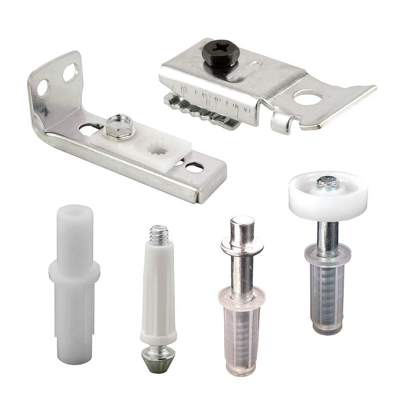 Prime-Line N 7534 Bi-Fold Door Hardware Repair Kit, Pack of 6 | Top and Bottom Brackets, Top and Bottom Pivots and Guide Wheel, For 1 In. to 1-3/8 In. Thick Doors, Up To 50 Lbs
