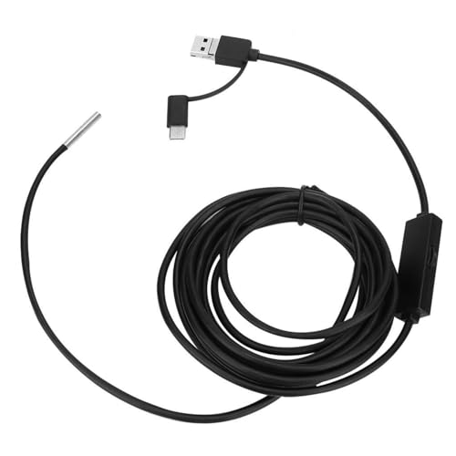 Endoscope Camera with Light, Waterproof Endoscope Camera Type-C USB, Lens High Definition for Smartphone Tablet Device (5 m Snake Cable)