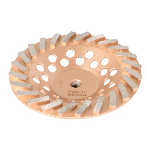 kimllier 7 Inch Concrete Grinding Wheels 24 Turbo Diamond Segments 5/8 Inch -11 Arbor Diamond Grinding Wheel Fit for Concrete and Masonry