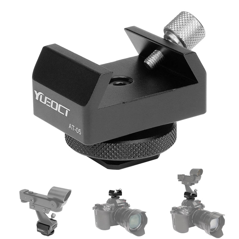 Metal Telescope Finderscope Mount Adapter Finder Scope Base Dovetail Bracket with 1/4" Threaded Hole for Video DSLR Mirrorless Camera Flash Hotshoe Coldshoe Hot Cold Shoe Sky Astrophotography