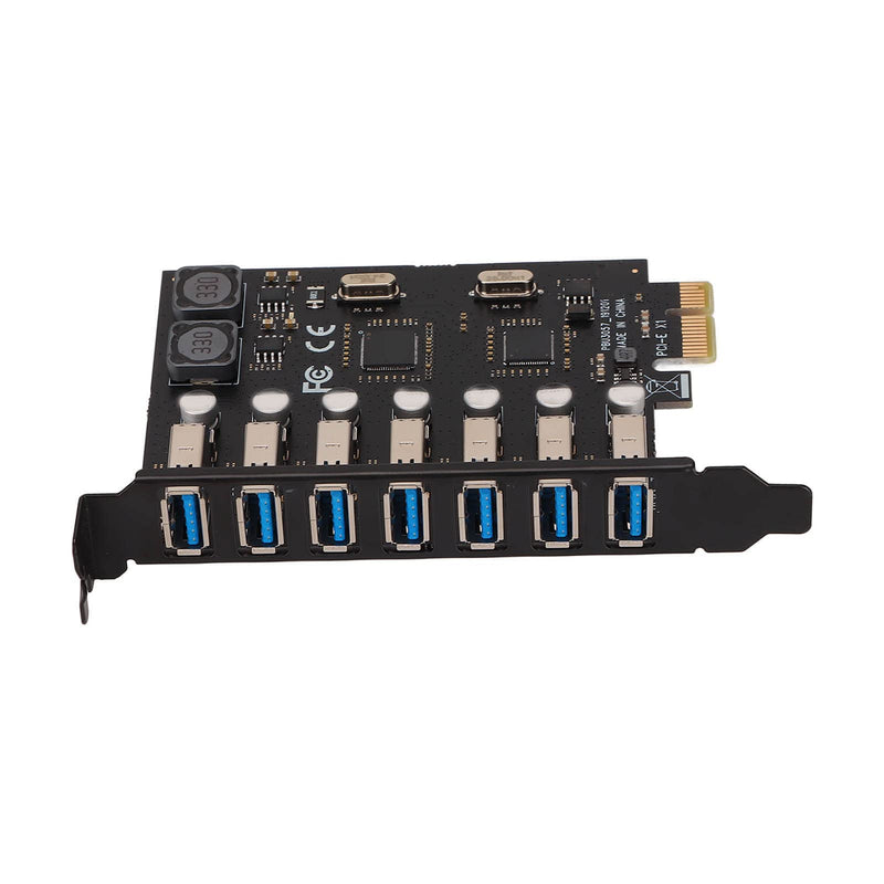 PUSOKEI 7 Ports PCI-E to USB 3.0 Expansion Card, 5Gbps High Speed USB3.0 PCI-EX1 X4 X8 X16 Adapter, Internal USB3.0 Hub Converter for Desktop PC, for for XP, for WIN7, for WIN8, for WIN8.1, for WIN10