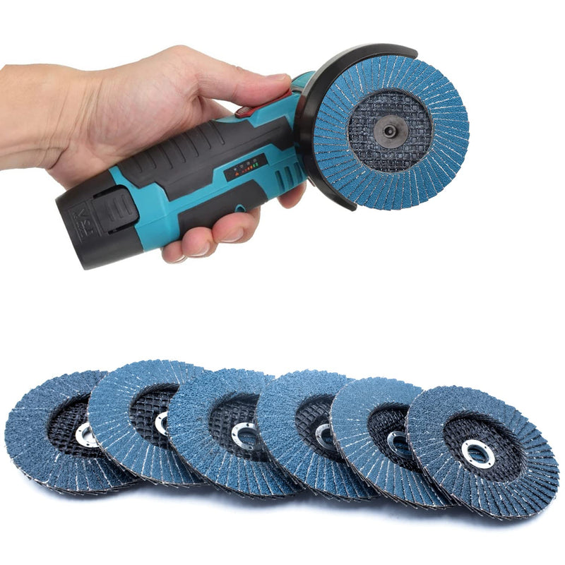 Flap Discs, Pack of 6 Sanding Discs Diameter 75 mm Grit 60/80/120 | Suitable for cordless angle grinders chrup disc lamella discs steel fan grinding disc for angle grinder polishing machine Iron